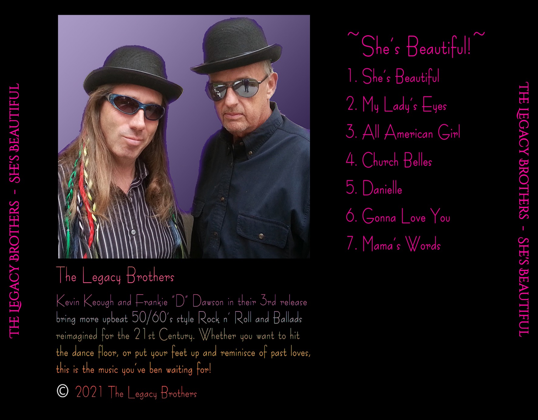 Legacy Brothers Cd back cover